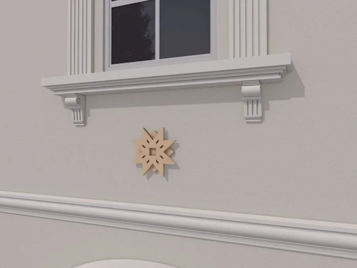Accent / Ornament decorativ de exterior FPADE11 dimensiuni Ø250x40mm - imagine 3