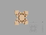 Accent / Ornament decorativ de exterior FPADE14 dimensiuni 500x40x500mm