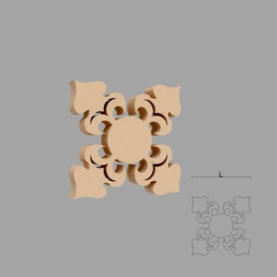 Accent / Ornament decorativ de exterior FPADE14 dimensiuni 500x40x500mm