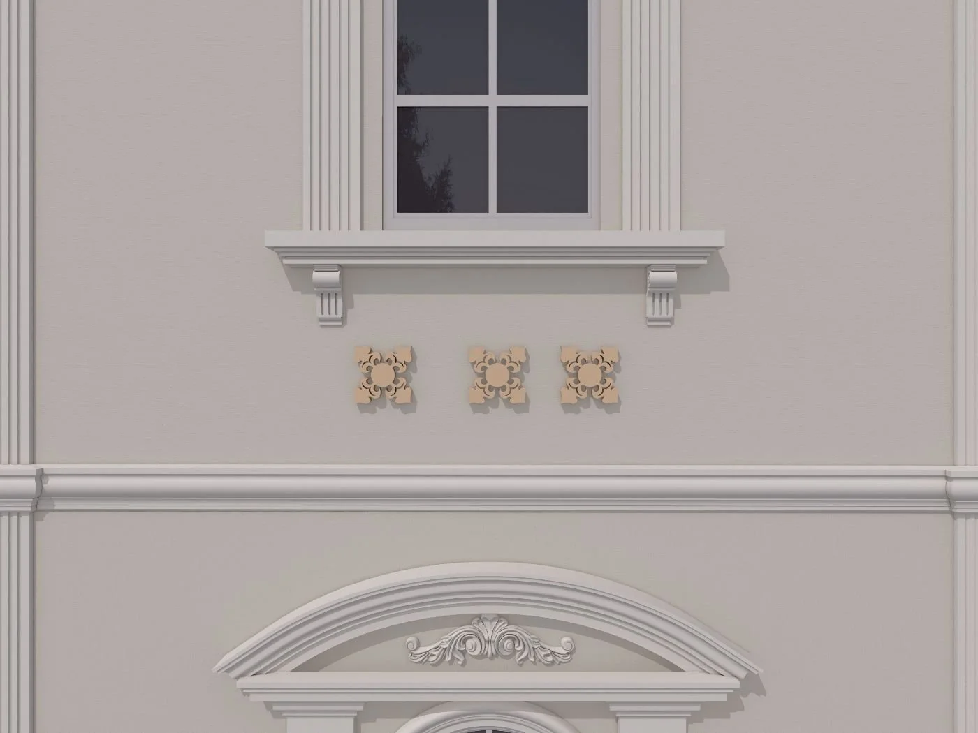 Accent / Ornament decorativ de exterior FPADE14 dimensiuni 500x40x500mm - imagine 3