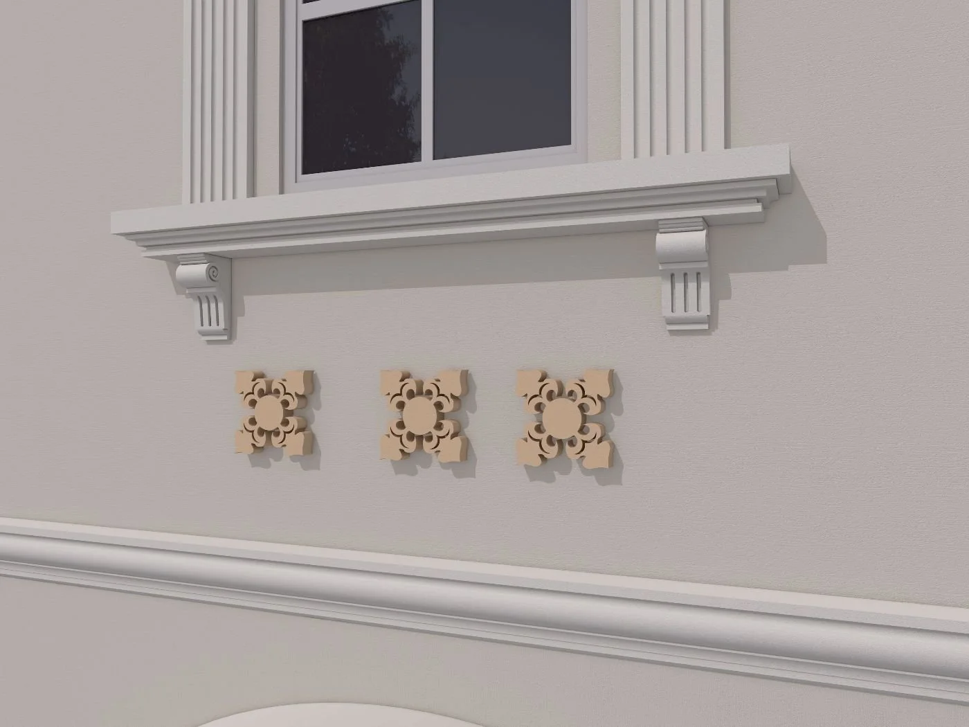 Accent / Ornament decorativ de exterior FPADE14 dimensiuni 500x40x500mm - imagine 4