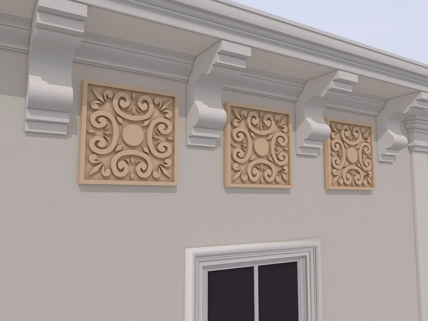 Accent / Ornament decorativ de exterior FPADE18 dimensiuni 400x40x400mm - imagine 2