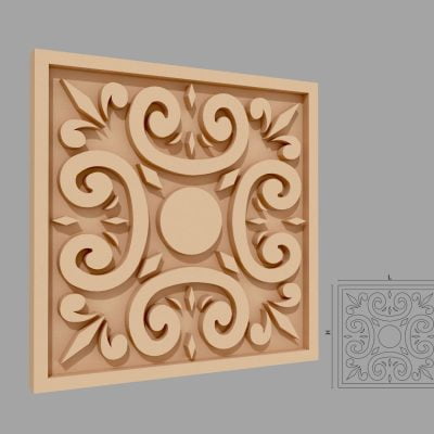 Accent / Ornament decorativ de exterior FPADE18 dimensiuni 400x40x400mm