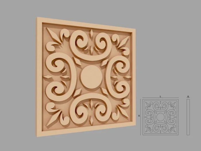 Accent / Ornament decorativ de exterior FPADE18 dimensiuni 400x40x400mm - imagine 1