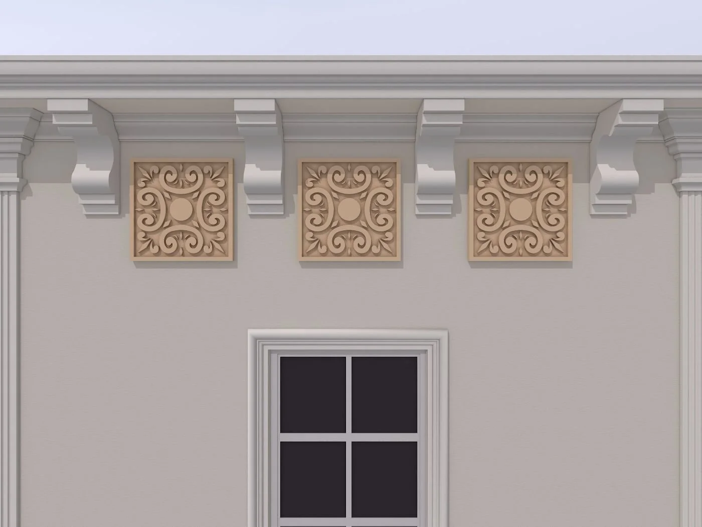 Accent / Ornament decorativ de exterior FPADE18 dimensiuni 400x40x400mm - imagine 3