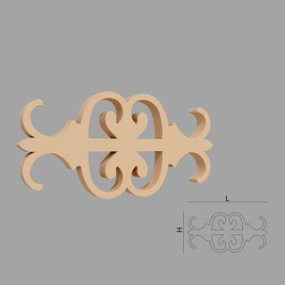 Accent / Ornament decorativ de exterior FPADE19 dimensiuni 400x40x600mm