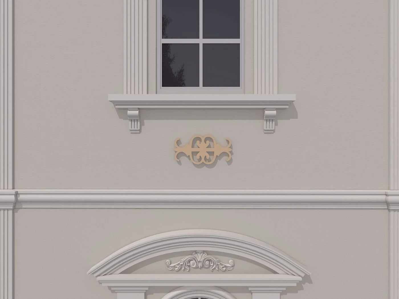 Accent / Ornament decorativ de exterior FPADE19 dimensiuni 400x40x600mm - imagine 2