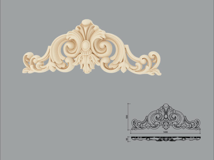 Accent decorativ de exterior FPADE20-1400 dimensiuni 530x95x1400mm - imagine 1