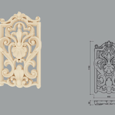 Accent decorativ de exterior FPADE21-1150 dimensiuni 650x90x1150mm