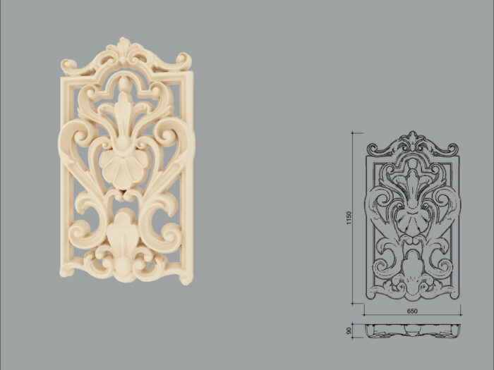 Accent decorativ de exterior FPADE21-1150 dimensiuni 650x90x1150mm - imagine 1