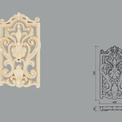 Accent decorativ de exterior FPADE21-750 dimensiuni 425x60x750mm