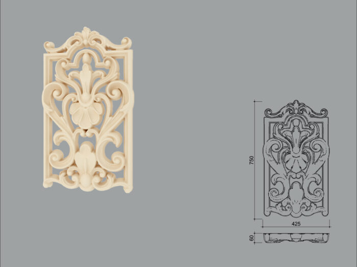 Accent decorativ de exterior FPADE21-750 dimensiuni 425x60x750mm - imagine 1