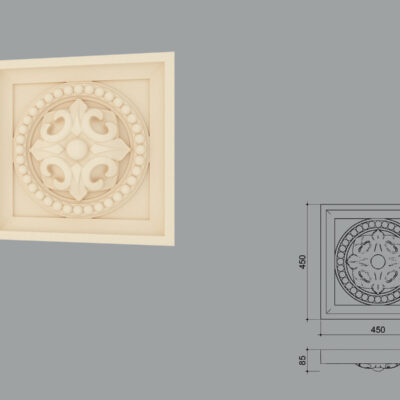 Accent decorativ de exterior FPADE22-450 dimensiuni 450x85x450mm