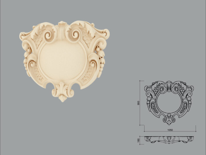 Accent decorativ de exterior FPADE24-1050 dimensiuni 1050x160x950mm - imagine 1