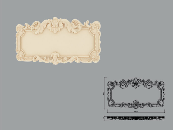 Accent decorativ de exterior FPADE26-1100 dimensiuni 600x70x1100mm - imagine 1