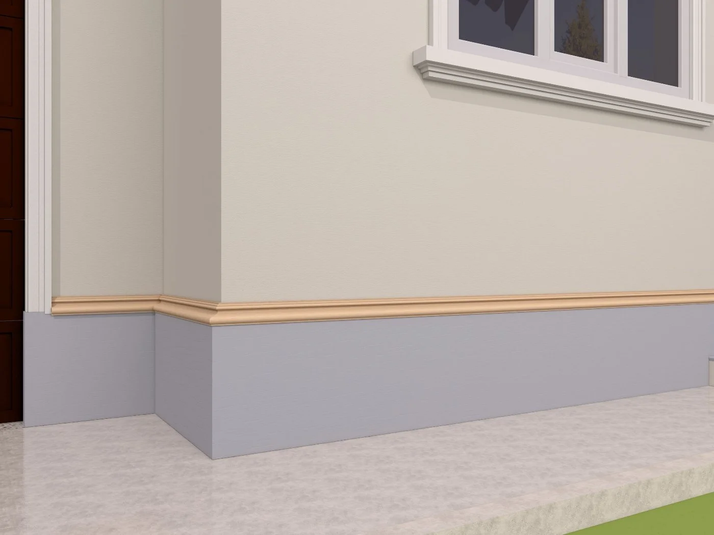 Brau decorativ de exterior soclu FP330-50 dimensiuni 75x95x2000x50mm - imagine 2