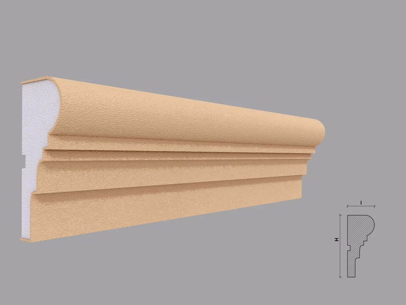 Ancadrament fereastra exterior FP114 dimensiuni 115x50x2000mm - imagine 1