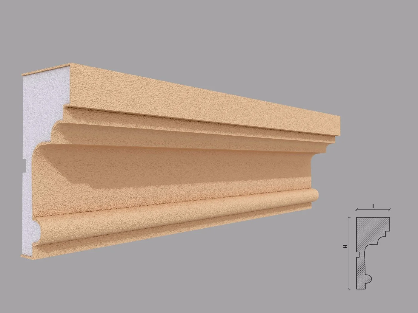 Ancadrament fereastra exterior FP124 dimensiuni 130x60x2000mm - imagine 1