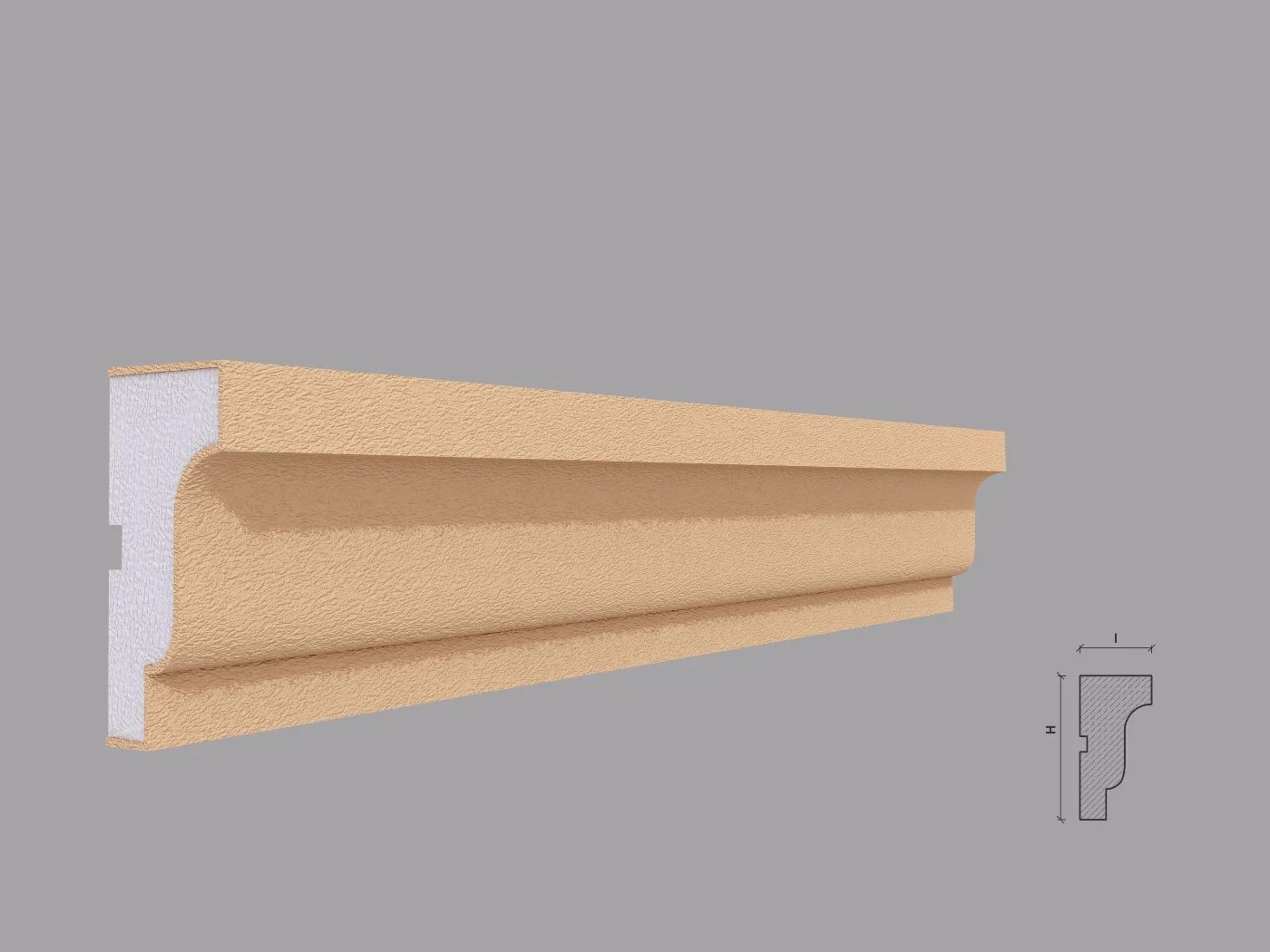 Ancadrament fereastra exterior FP131 dimensiuni 80x40x2000mm - imagine 1