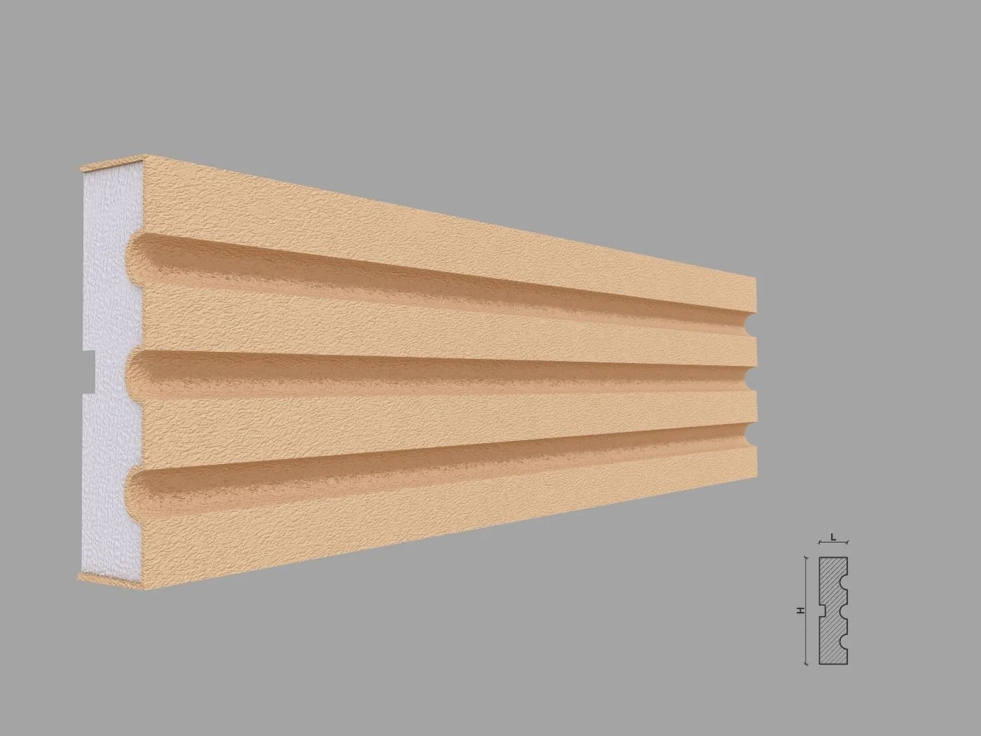 Ancadrament fereastra exterior FP135 dimensiuni 115x30x2000mm - imagine 1