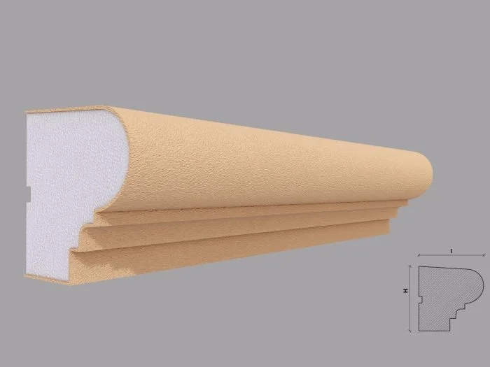 Solbanc/pervaz decorativ exterior FP202 dimensiuni 100x100x2000mm - imagine 1