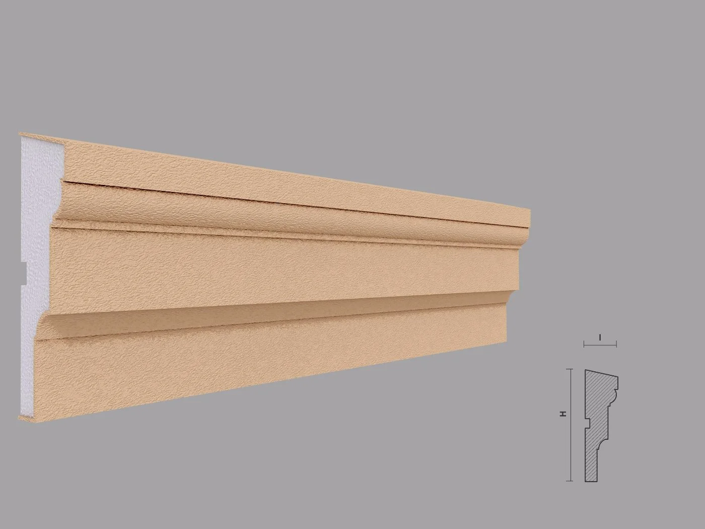 Brau decorativ de exterior FP309 dimensiuni 120x35x2000mm - imagine 1