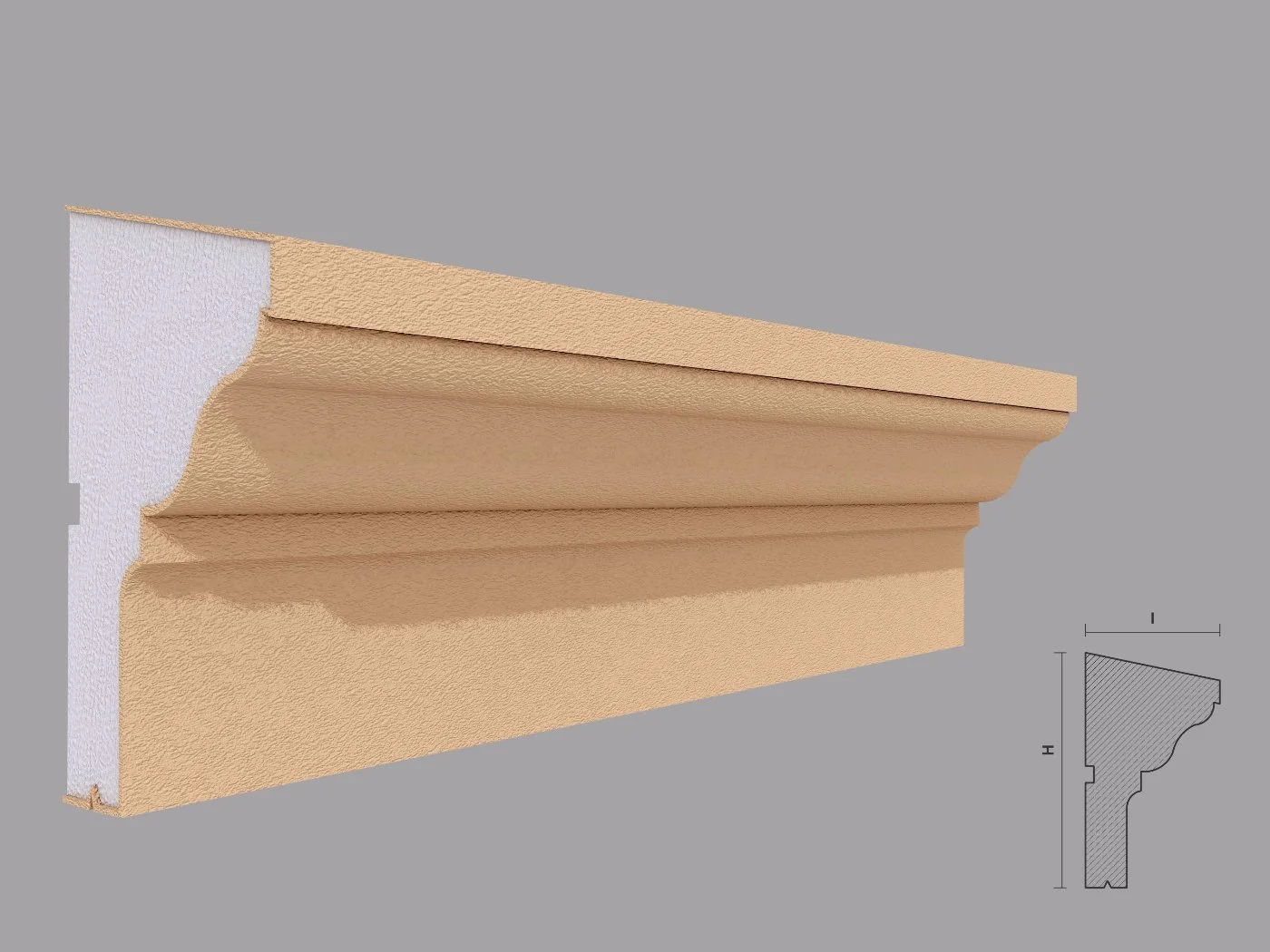 Brau decorativ de exterior FP311 dimensiuni 140x80x2000mm - imagine 1