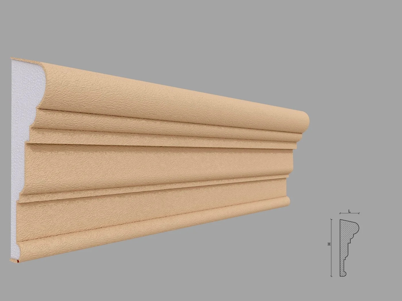 Fp321_n_S_BKjpg_a.jpg Brau decorativ de exterior FP321 dimensiuni 150x45x2000mm - imagine 1