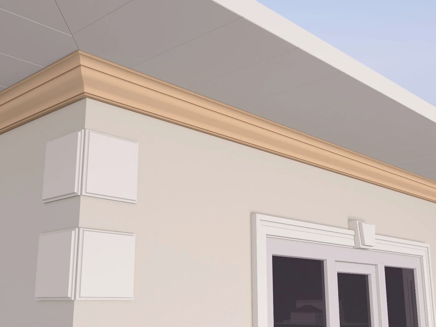 Cornisa decorativa de exterior FP403 dimensiuni 120x120x2000mm - imagine 3