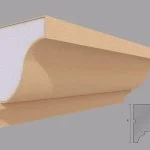 Cornisa decorativa de exterior FP404 dimensiuni 145x130x2000mm