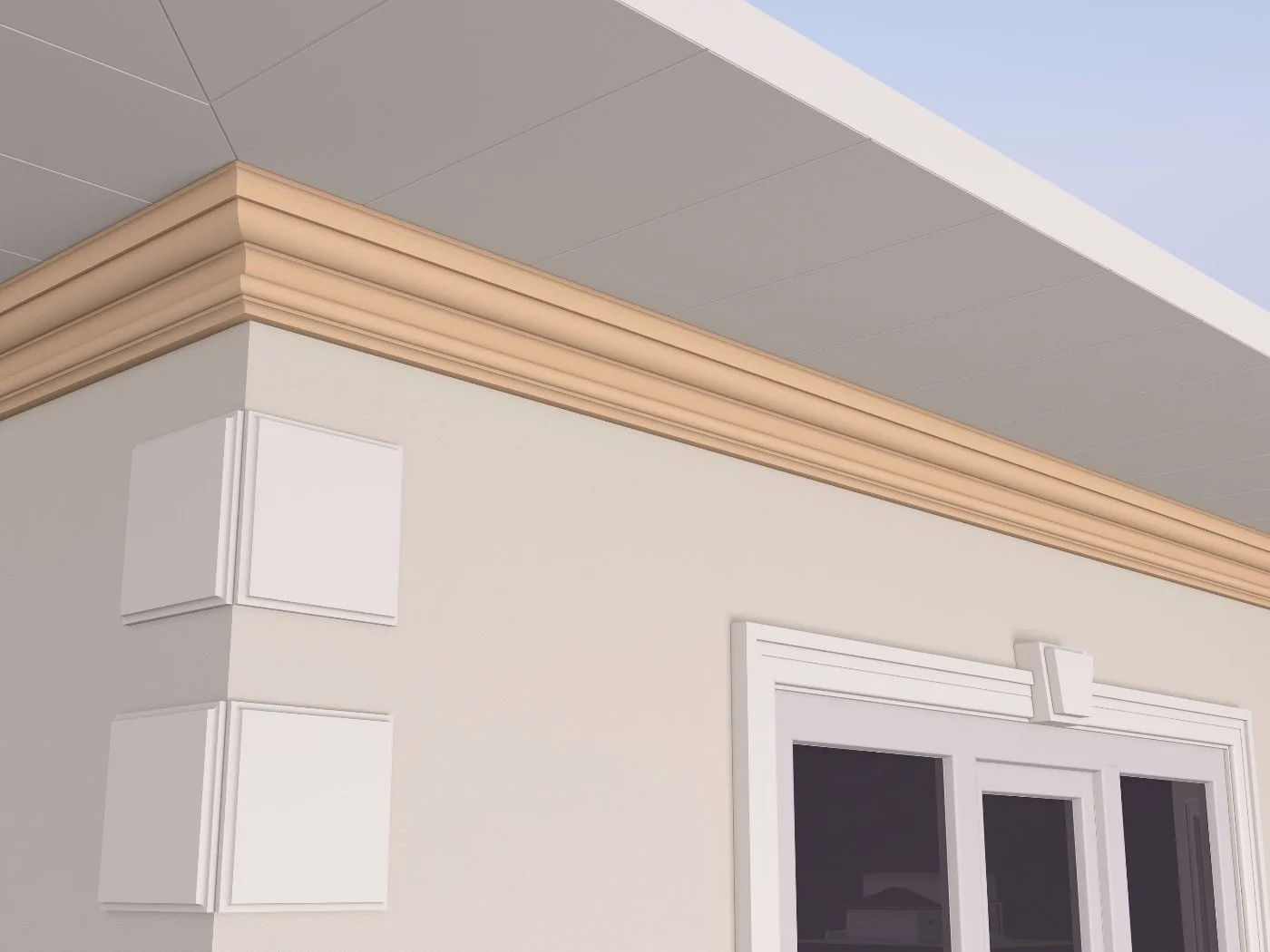 Cornisa decorativa de exterior FP406 dimensiuni 140x75x2000mm - imagine 3