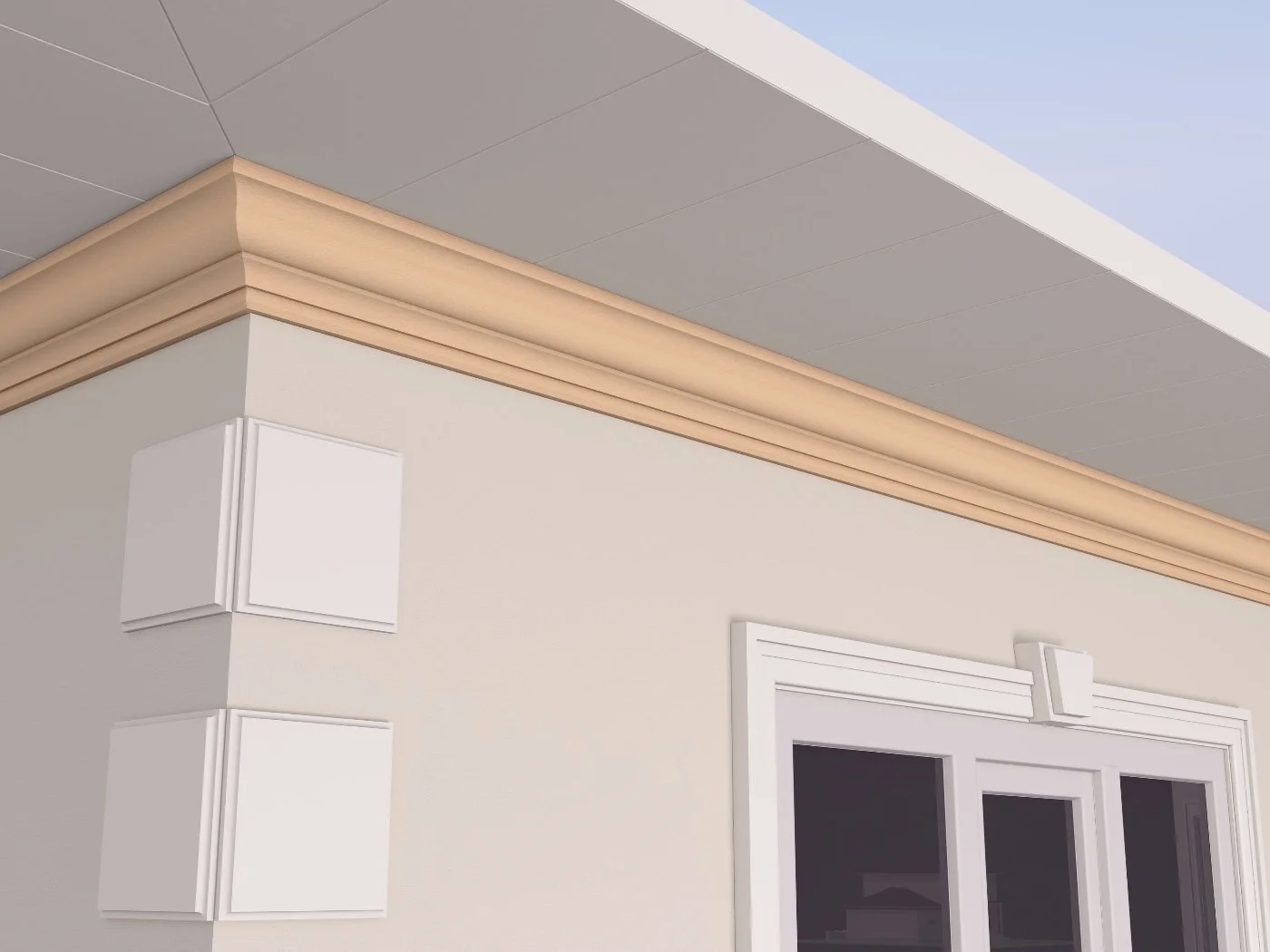 Cornisa decorativa de exterior FP407 dimensiuni 160x100x2000mm - imagine 3