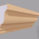 Cornisa decorativa de exterior FP407 dimensiuni 160x100x2000mm