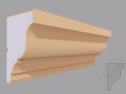 Cornisa decorativa de exterior FP407 dimensiuni 160x100x2000mm