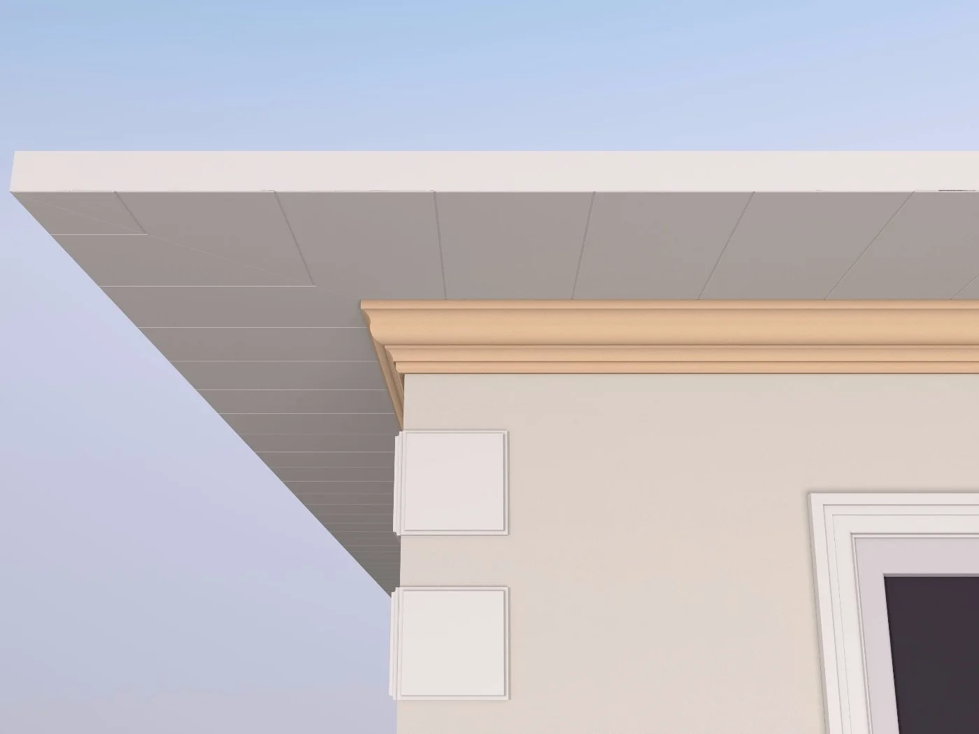 Cornisa decorativa de exterior FP407 dimensiuni 160x100x2000mm - imagine 2