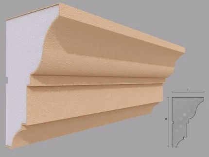 Cornisa decorativa de exterior FP408 dimensiuni 180x115x2000mm