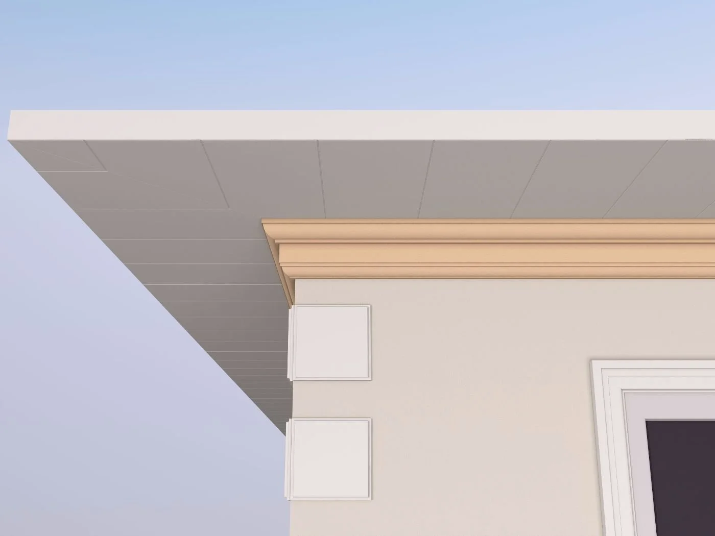 Cornisa decorativa de exterior FP409 dimensiuni 180x106x2000mm - imagine 2