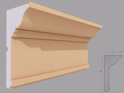 Cornisa decorativa de exterior FP410 dimensiuni 220x105x2000mm