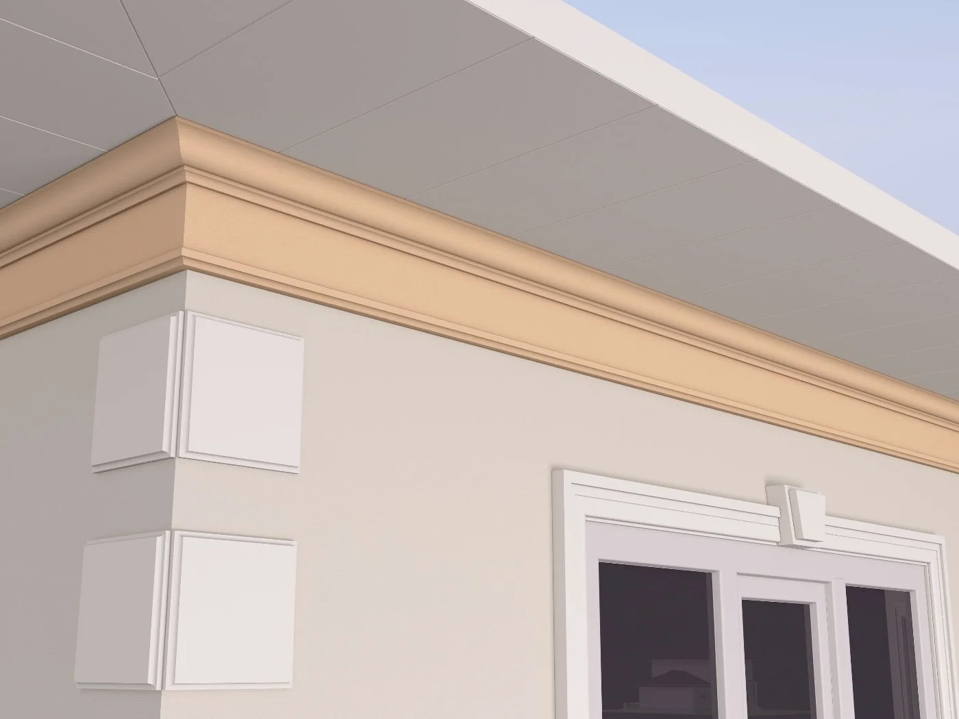 Cornisa decorativa de exterior FP410 dimensiuni 220x105x2000mm - imagine 3