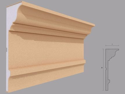 Cornisa decorativa de exterior FP413 dimensiuni 250x85x2000mm