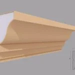 Cornisa decorativa de exterior FP415 dimensiuni 140x100x2000mm