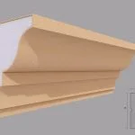 Cornisa decorativa de exterior FP416 dimensiuni 150x116x2000mm