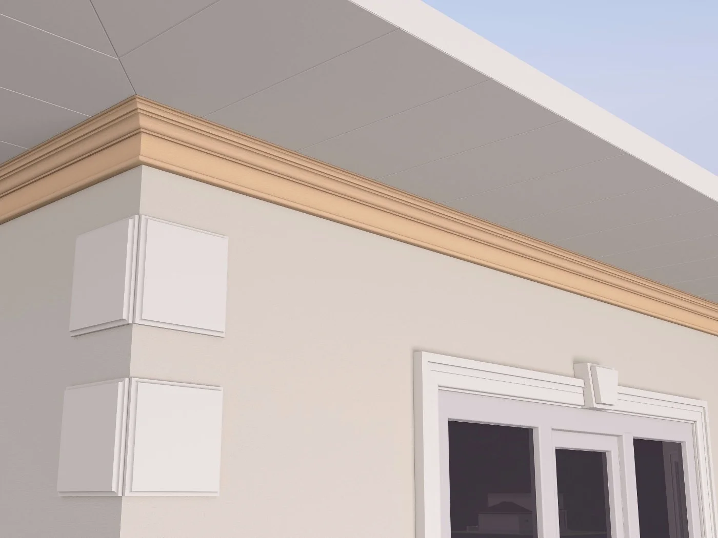 Cornisa decorativa de exterior FP418 dimensiuni 130x75x2000mm - imagine 3