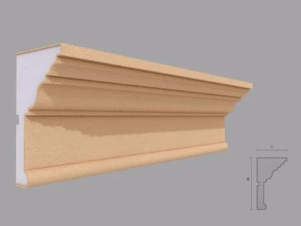 Cornisa decorativa de exterior FP418 dimensiuni 130x75x2000mm