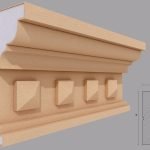 Cornisa decorativa de exterior FP421 dimensiuni 200x105x2000mm