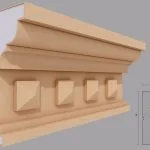 Cornisa decorativa de exterior FP421 dimensiuni 200x105x2000mm