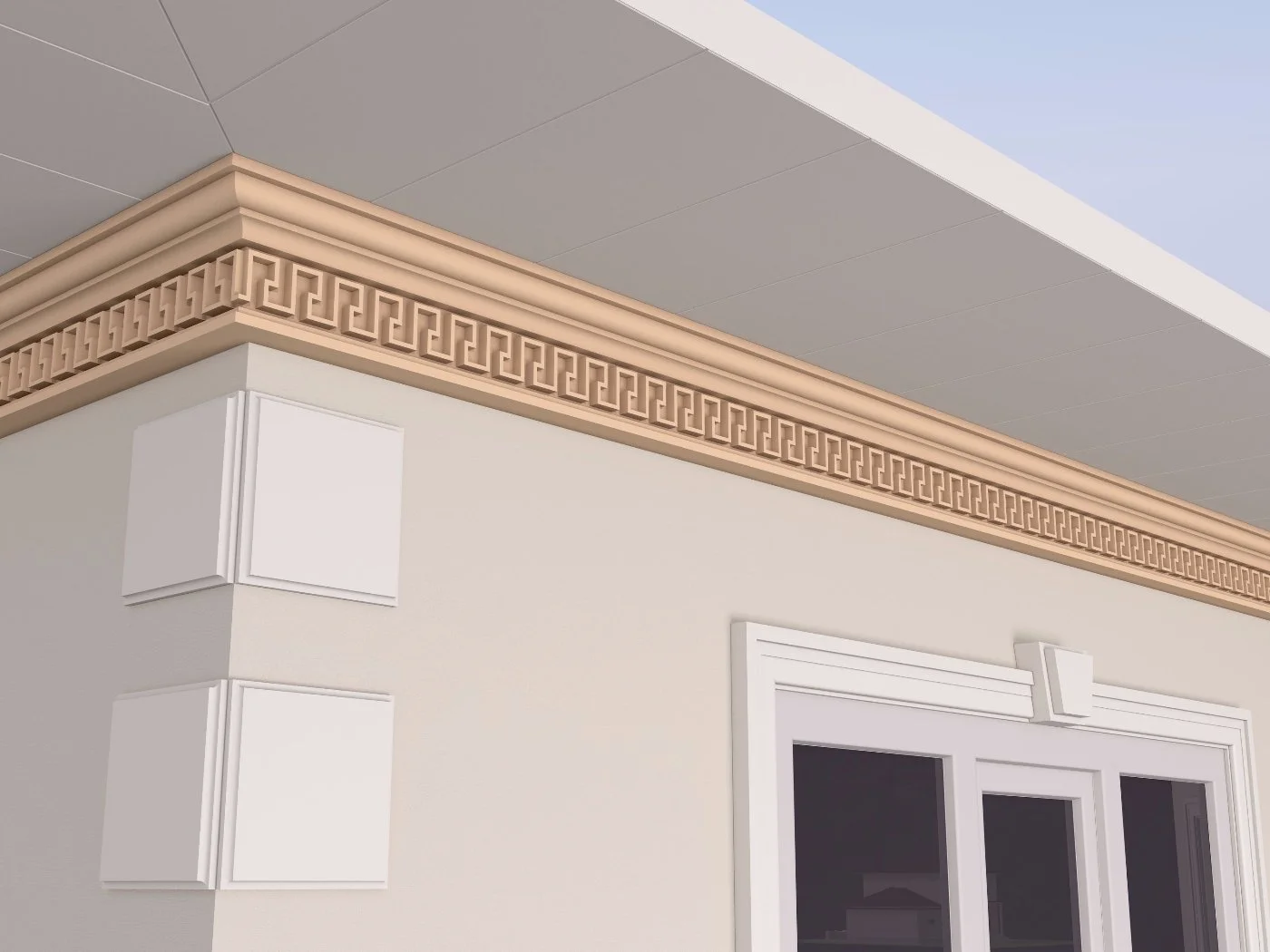 Cornisa decorativa de exterior FP422 dimensiuni 200x105x2000mm - imagine 2