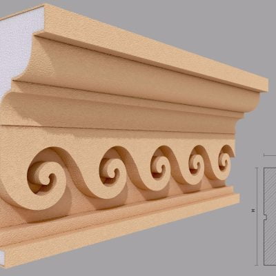 Cornisa decorativa de exterior FP423 dimensiuni 200x105x2000mm