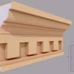 Cornisa decorativa de exterior FP424 dimensiuni 200x105x2000mm