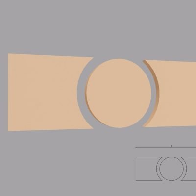 Accent / Ornament decorativ de exterior FPADE1 dimensiuni 400x40x1200mm